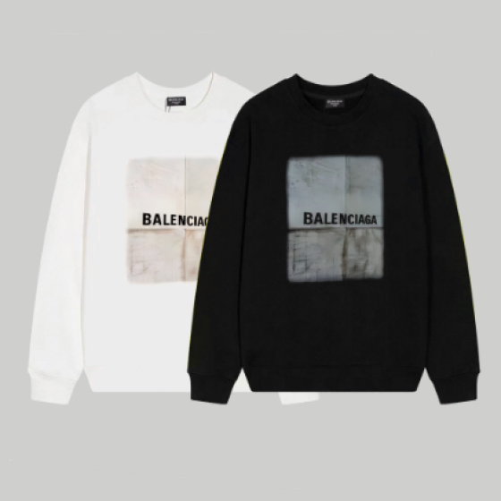 Balenciaga graffiti wall print crewneck sweatshirt
